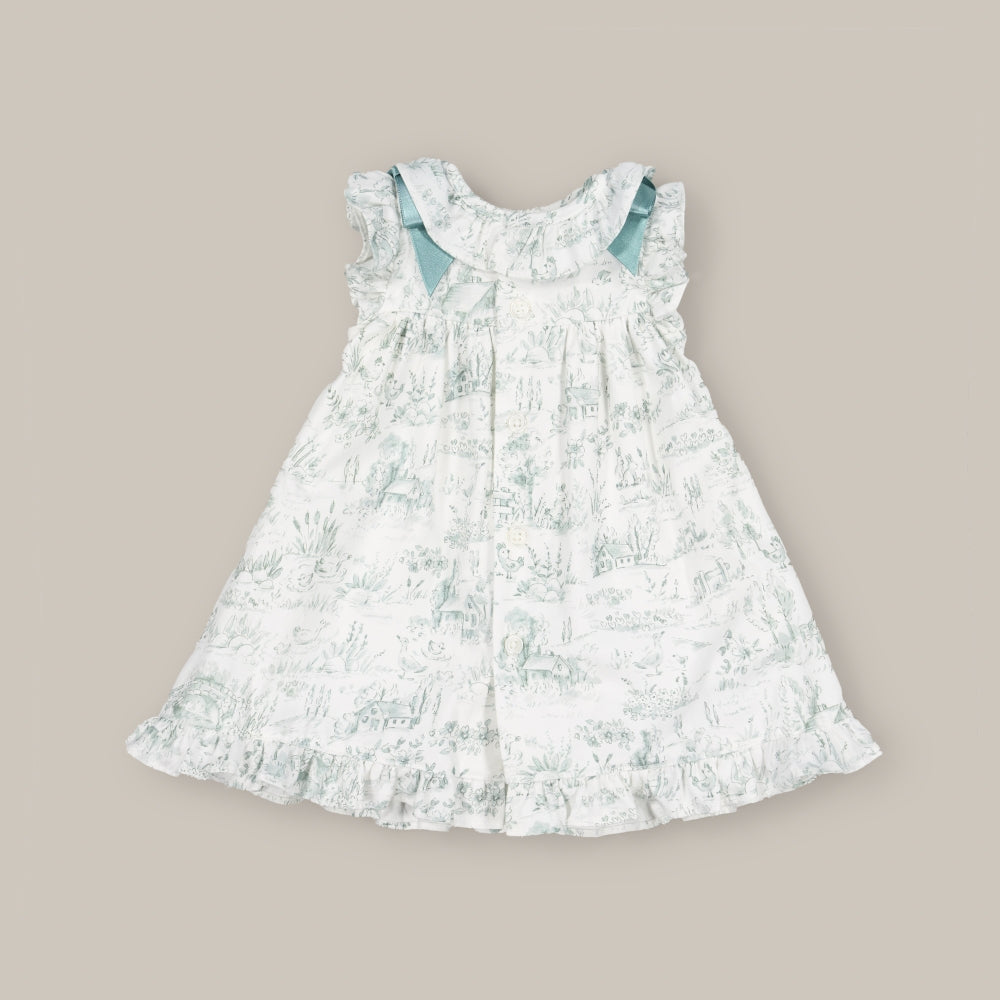 Long Baby Dress Smock Toile