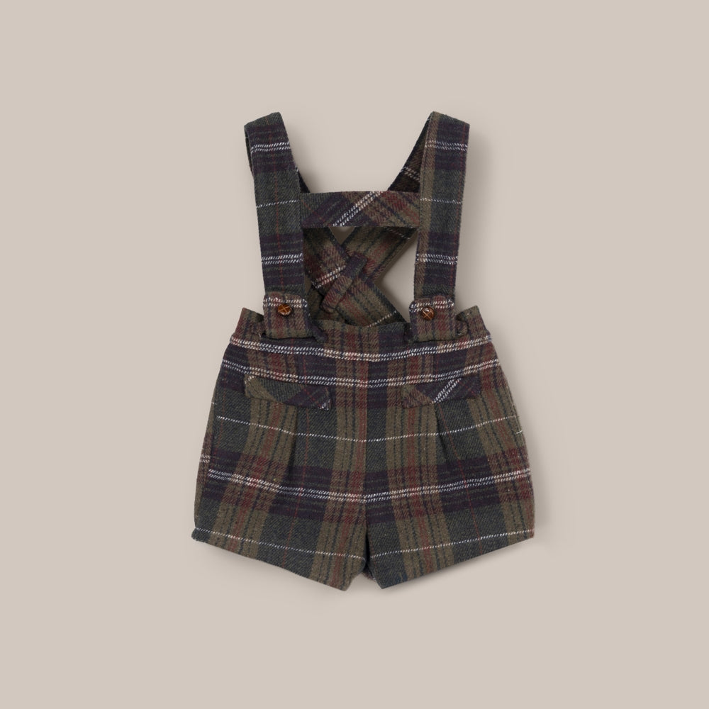 Pantalon à bretelles en tissu garçon