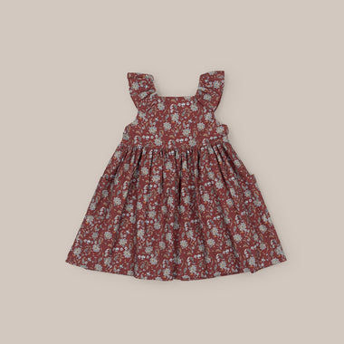 pinafore Menina Flor indiana