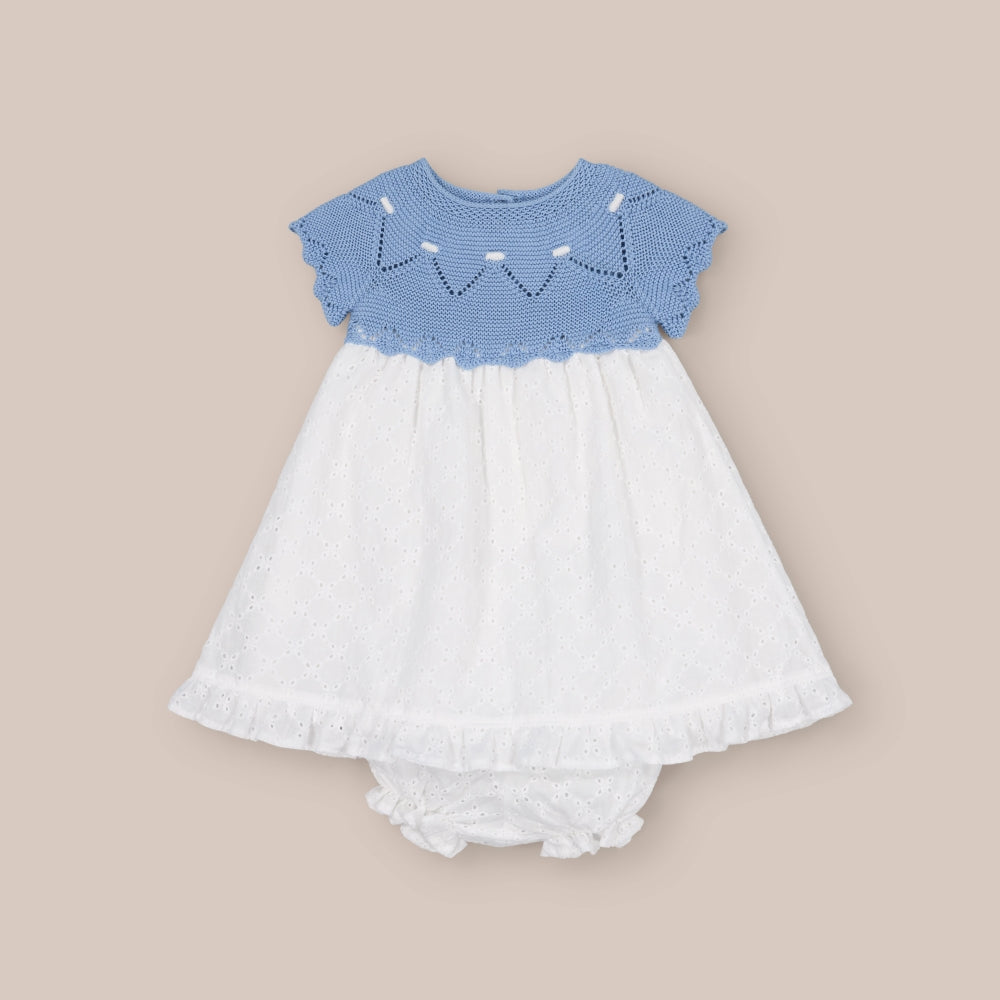Baby dress set With Swiss Embroidery Sleeve