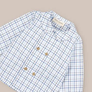 Camisa Cruzada Cuadro Azul