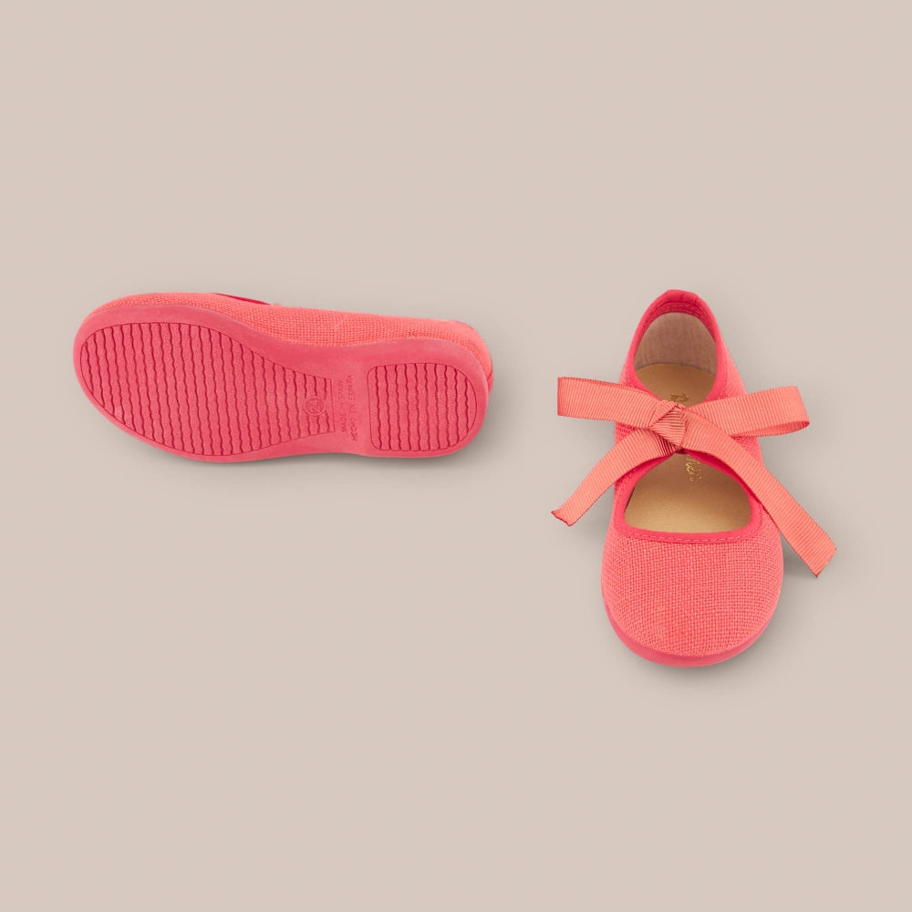 Chaussure à nœud en lin