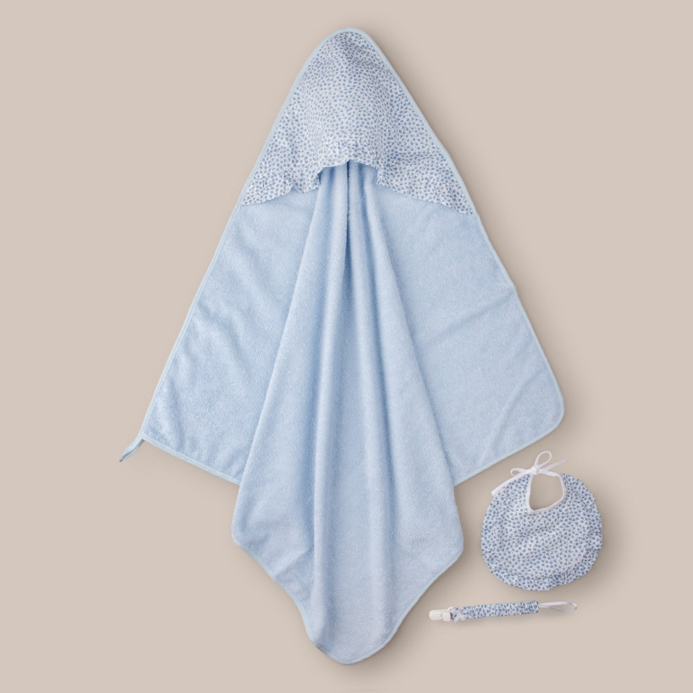 Capa Baño Bebe Con Babero Y Chupeterotero Rosa
