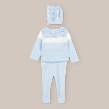 Conjunto Punto Bebé Mimo Rosa Blanco