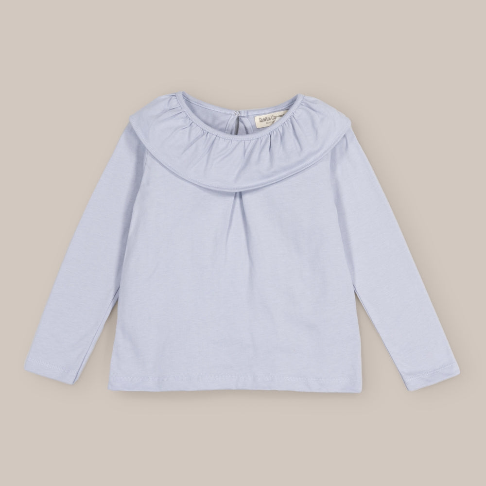 Blouse girl cotton neck