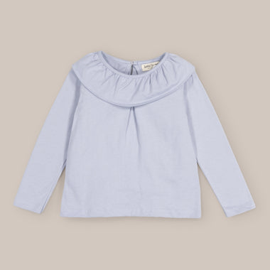 Cotton neck girl's blouse