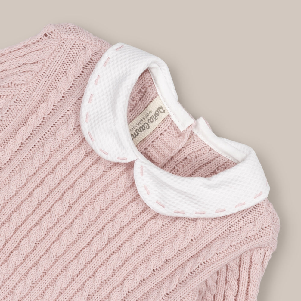 Zopfpullover aus Babywolle