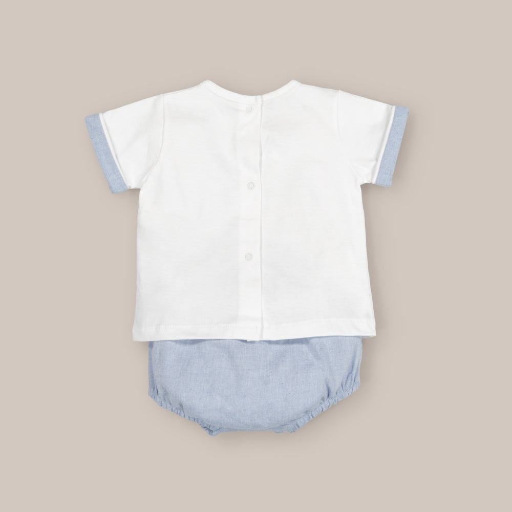 Blue Chambray Baby Set