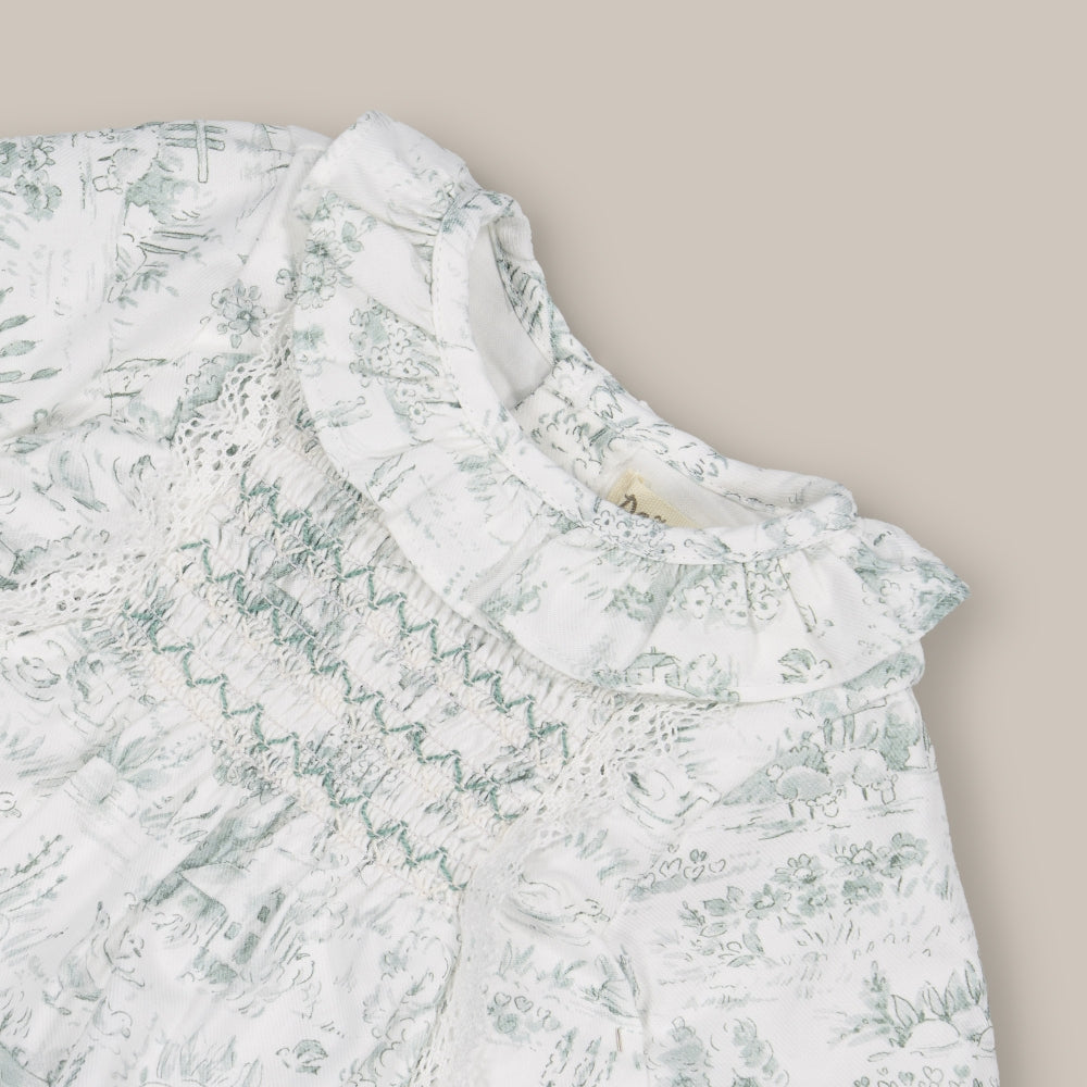 baby dress set Smock Toile