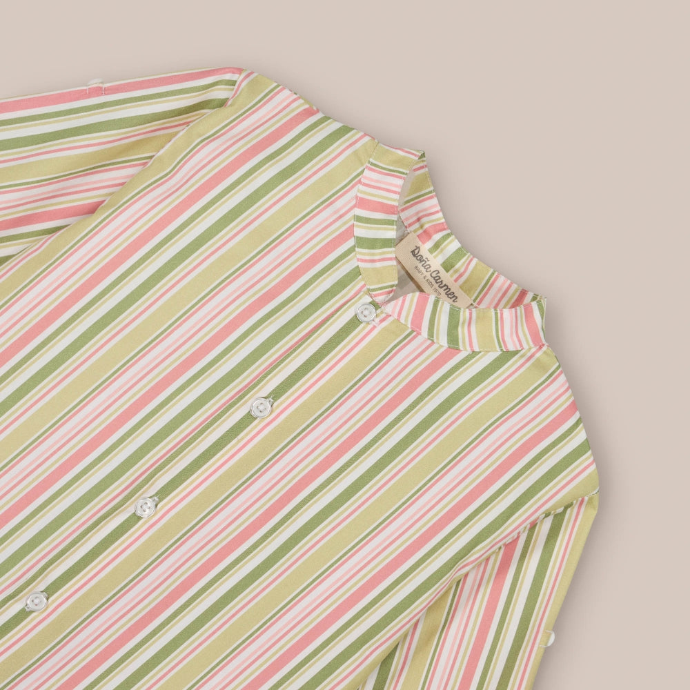 Camicia dorata a maniche lunghe