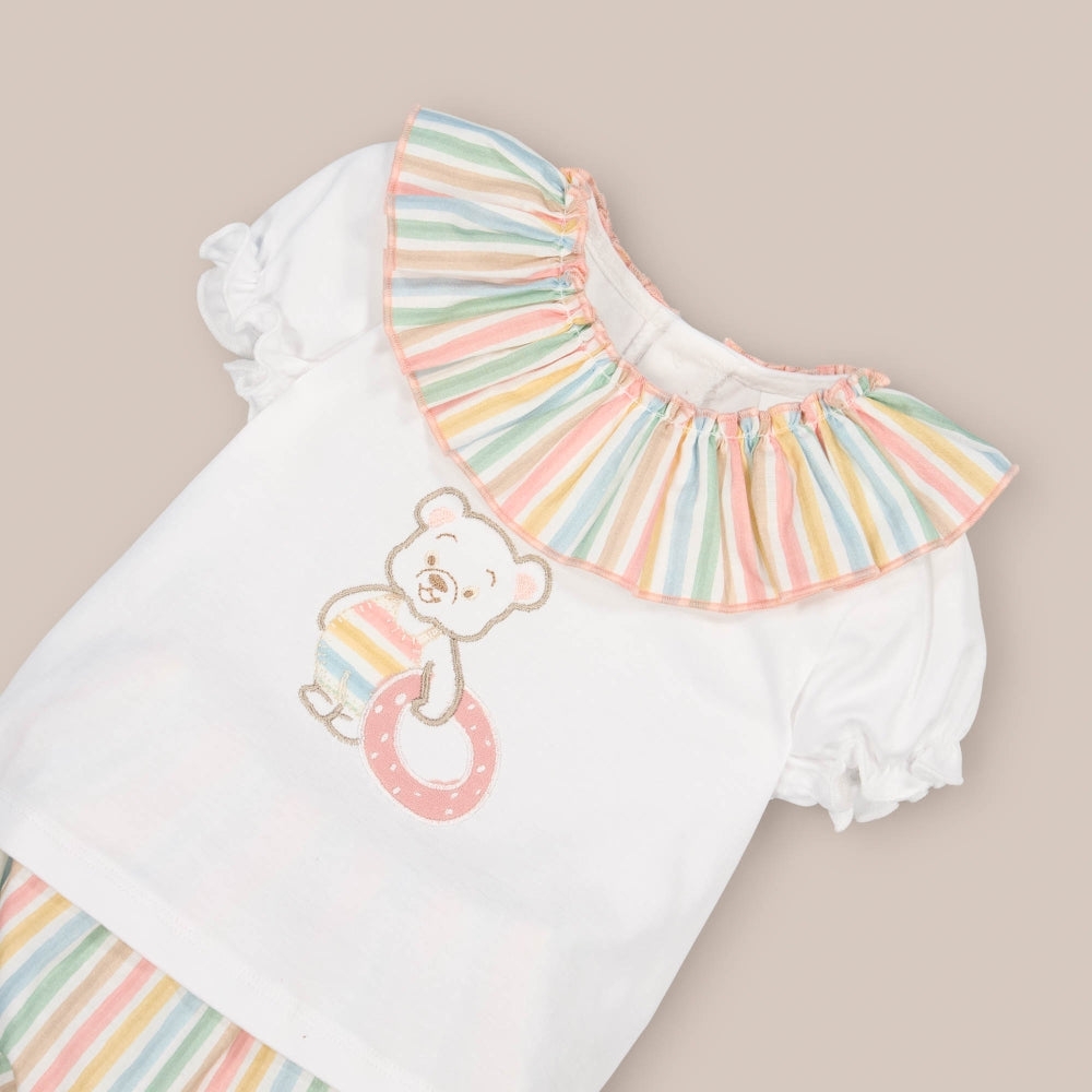 Ensemble en coton à volants flottants