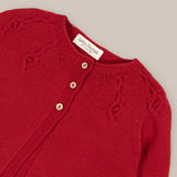 cardigan Gray Knotted Wool