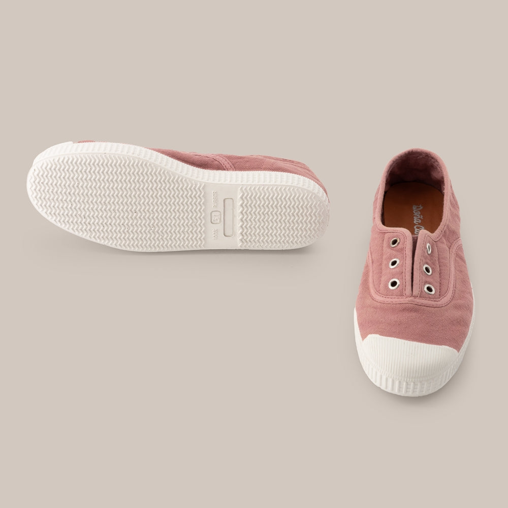 Chaussure en toile à bout en caoutchouc