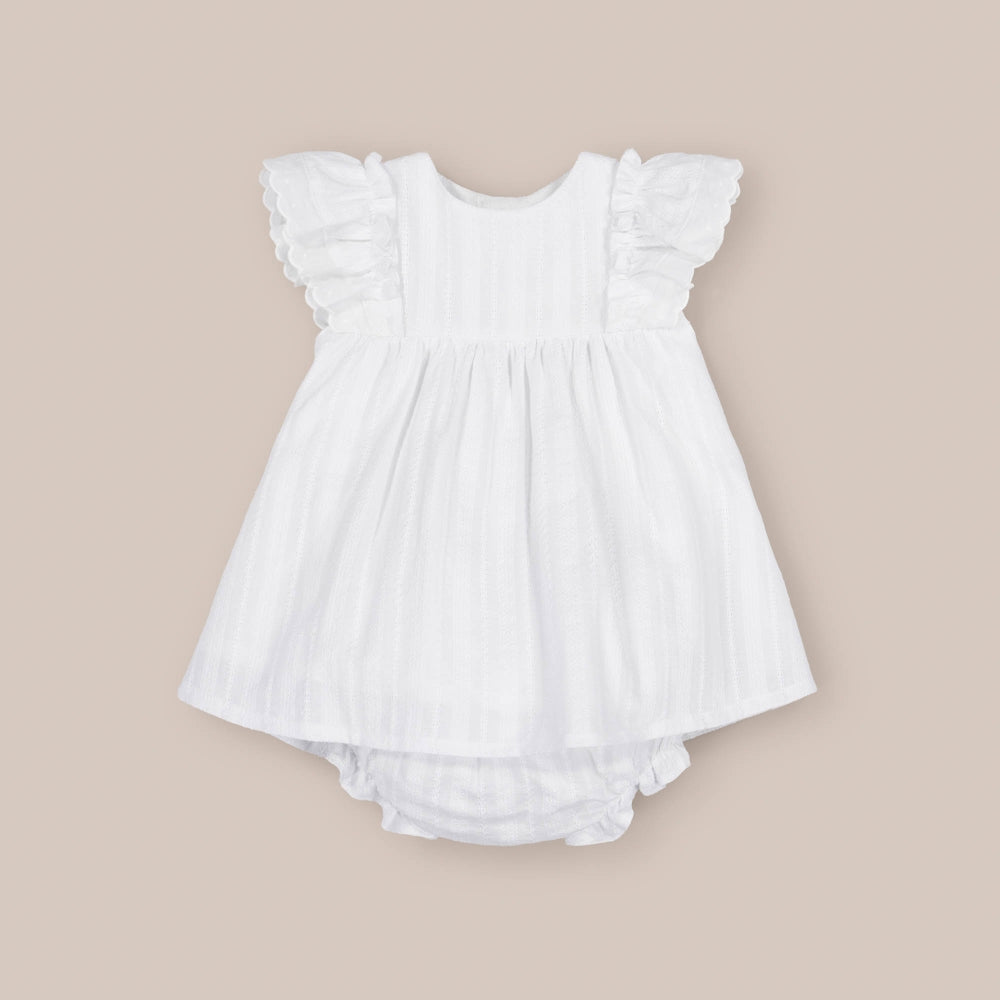 Vestido de bebê com tapa-fralda Bainha