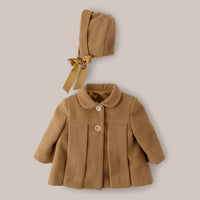 Girl's Cloth Coat With  Bonnet Shovel