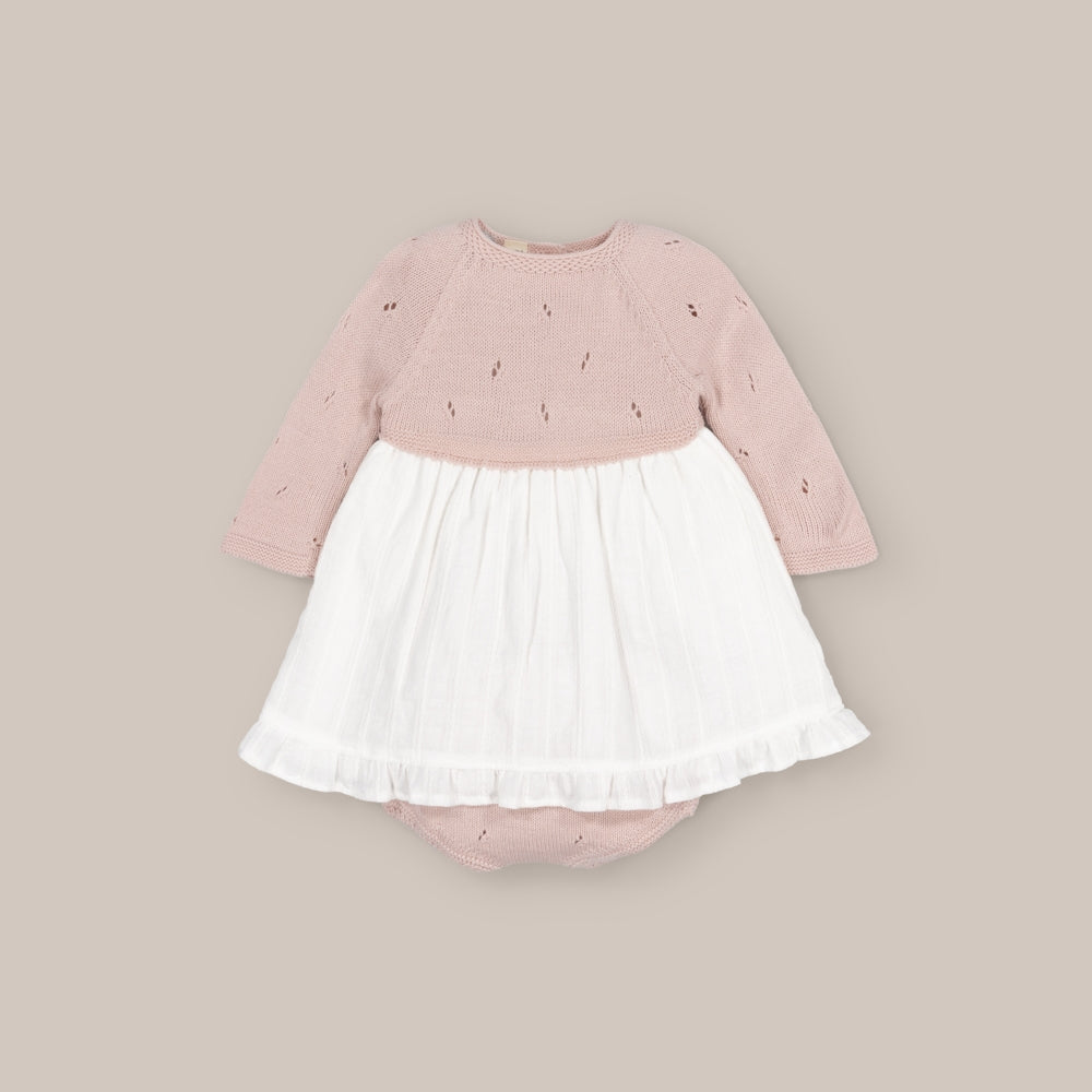 Ensemble robe et culotte pour bébé  saule