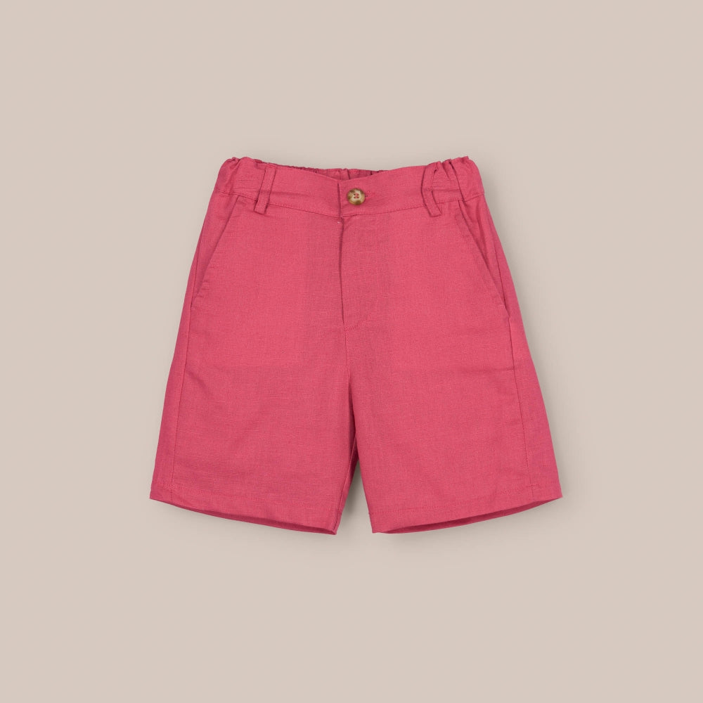 Short Magenta Linen