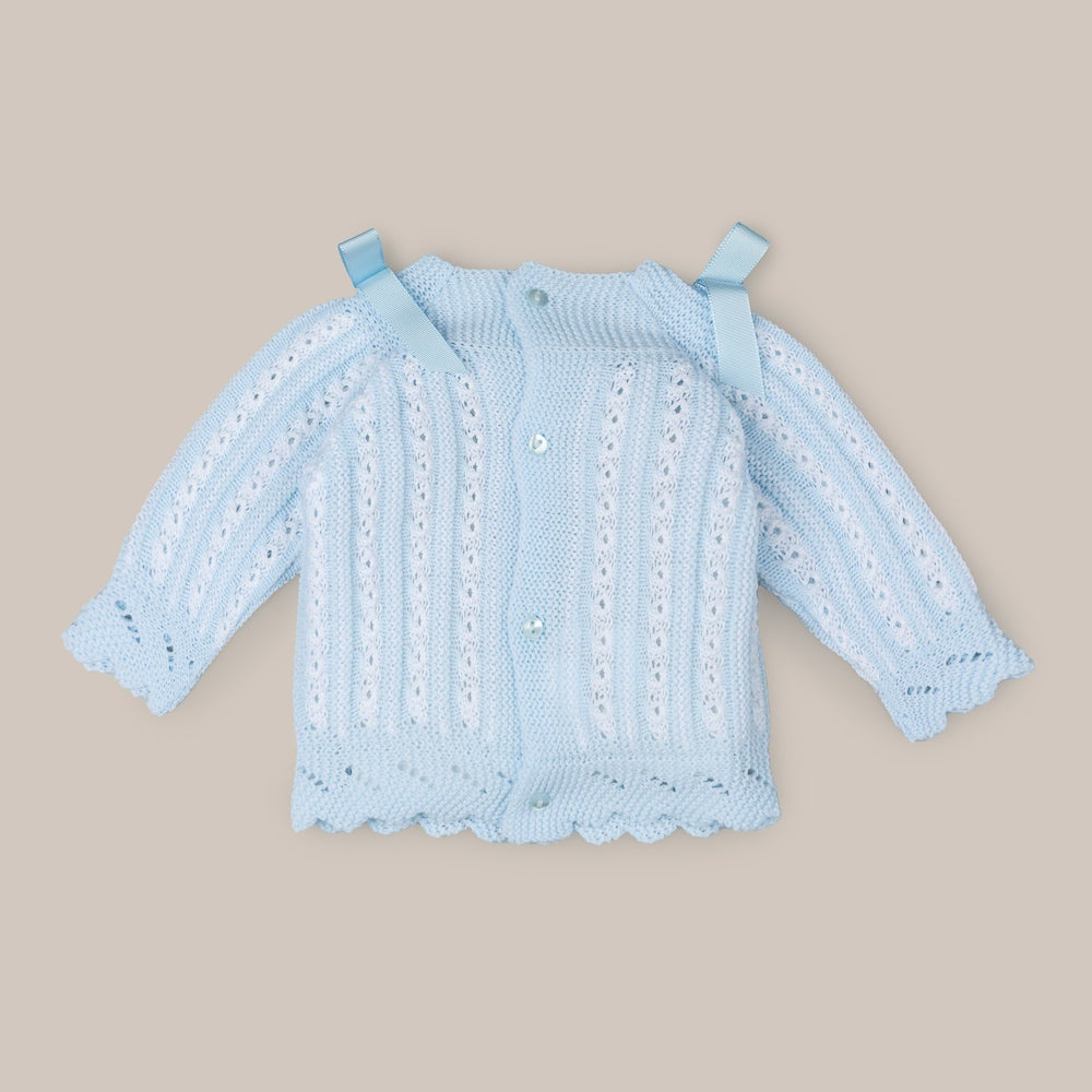 Pull bébé en laine géranium