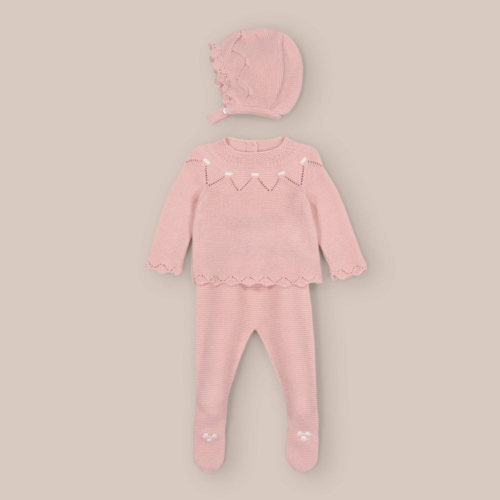 Conjunto de malha suíça para bebê