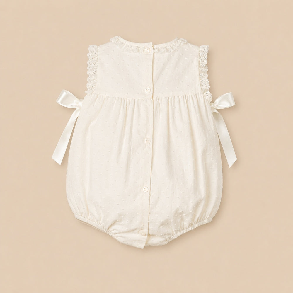 Romper christening silk