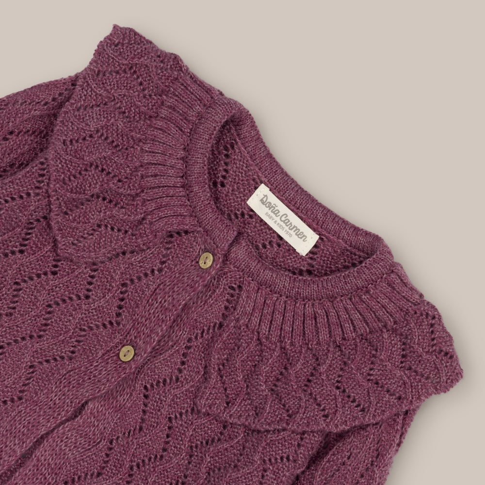 Chaqueta Niña Lana Aubergine