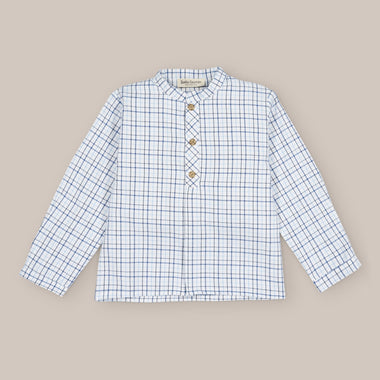 Camisa Mao xadrez azul