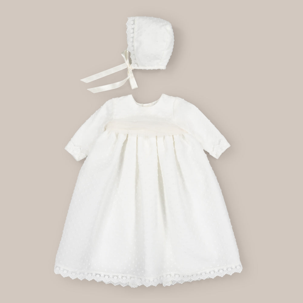 Christening Gown Baptism with Hood Down