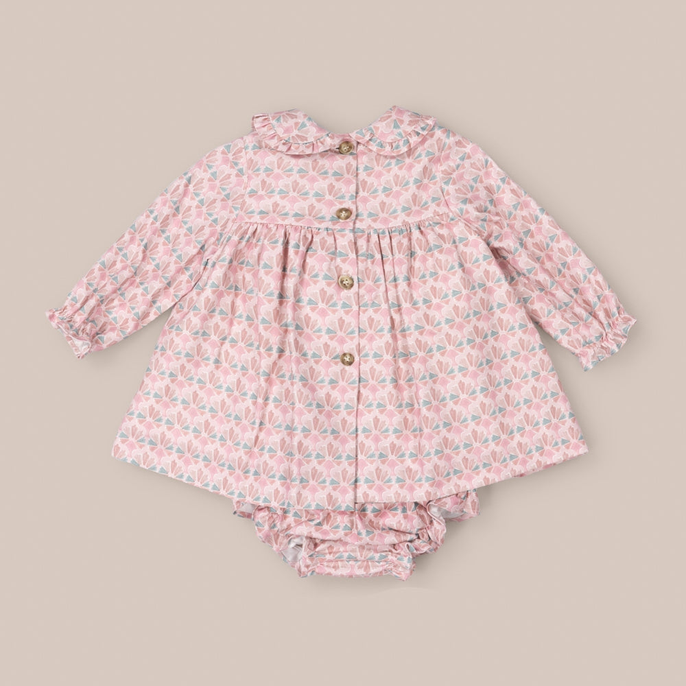baby dress set Baby Pink Fan