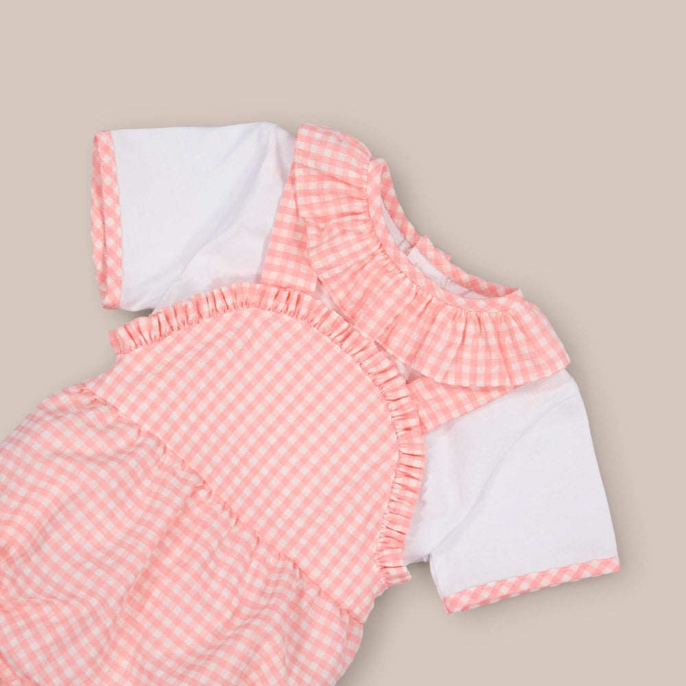 Ensemble salopette rose Cua
