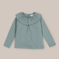 Cotton neck girl's blouse