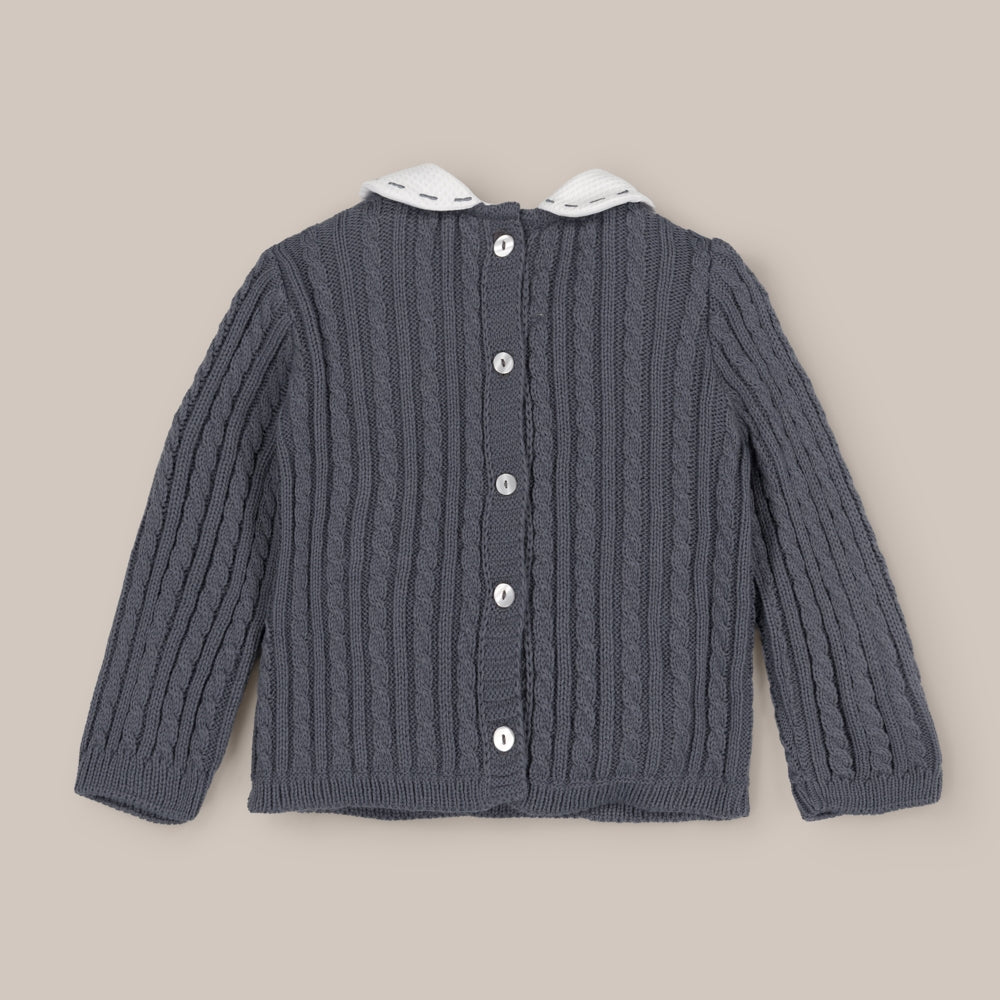 Zopfpullover aus Babywolle