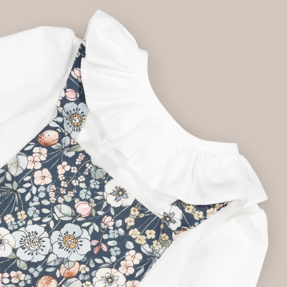 Conjunto Saia Jardineira Menina Lírio