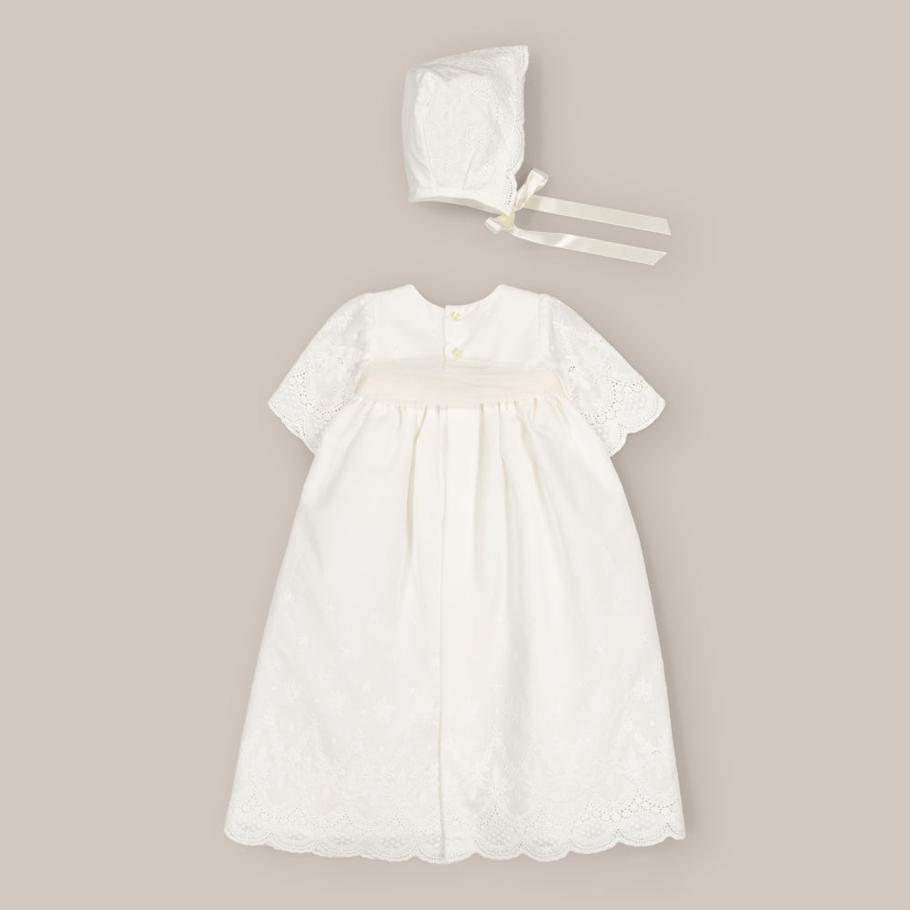 Jupe de baptême à capuche en coton