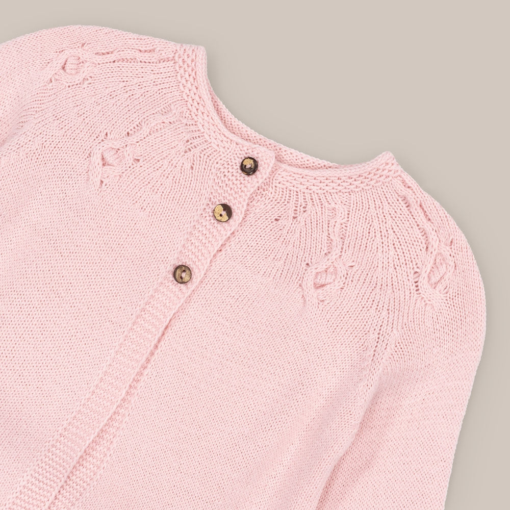 cardigan Gray Knotted Wool