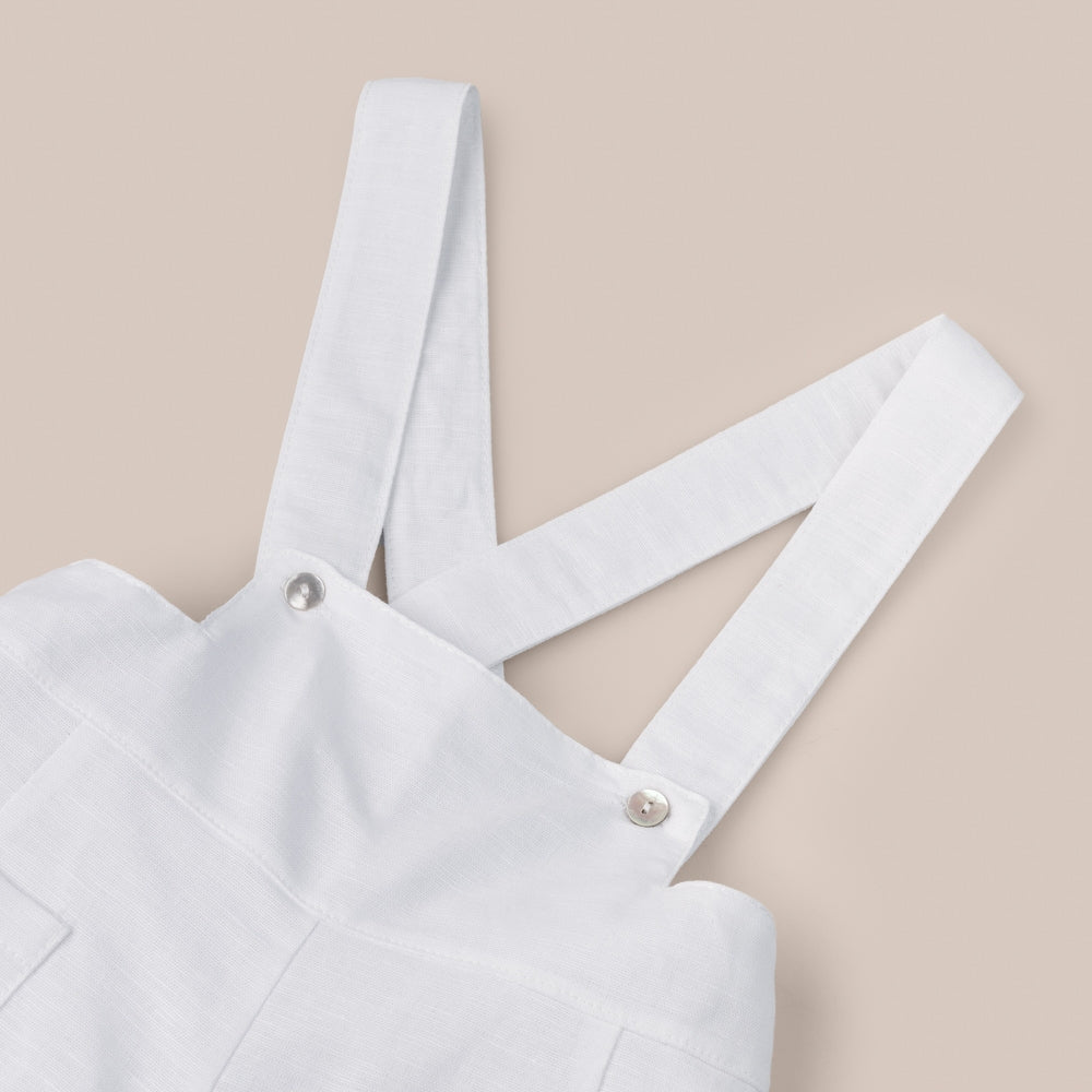 Pantalon à bretelles et poches pour garçon