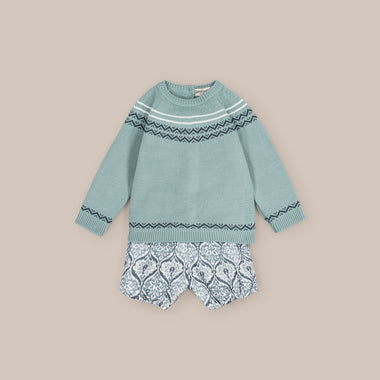 Conjunto Niño Ikat Verde