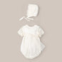 romper Baptism with tulle cape