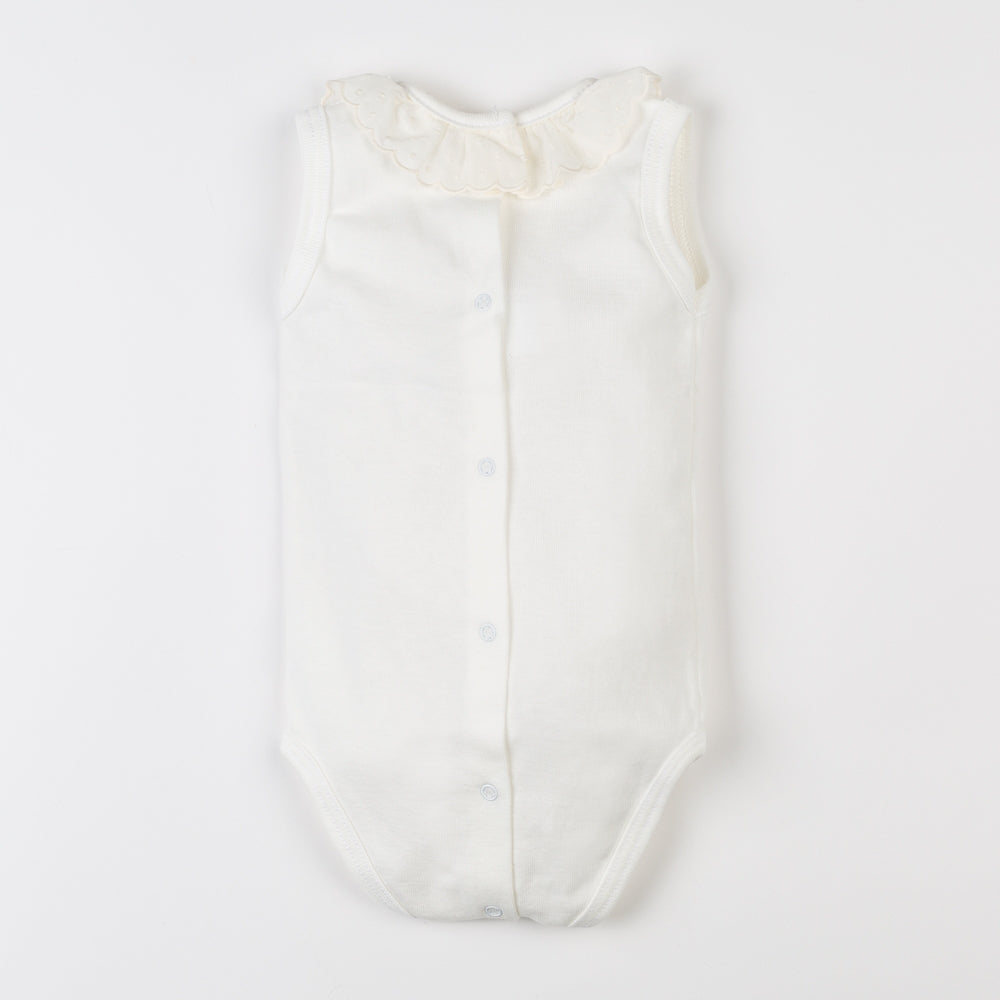 Body con cinturino al collo in plumeti solare