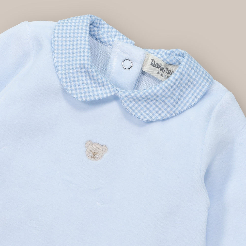 Conjunto Bebé Veludo Teddy Rosa