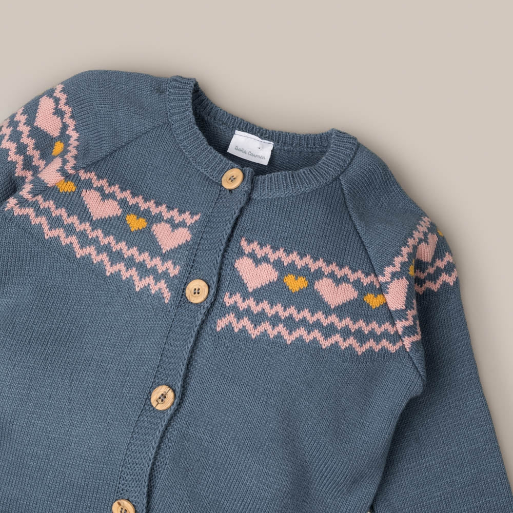 Chaqueta Corazones Azul