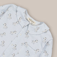 Pijama Algodón Cebra Azul