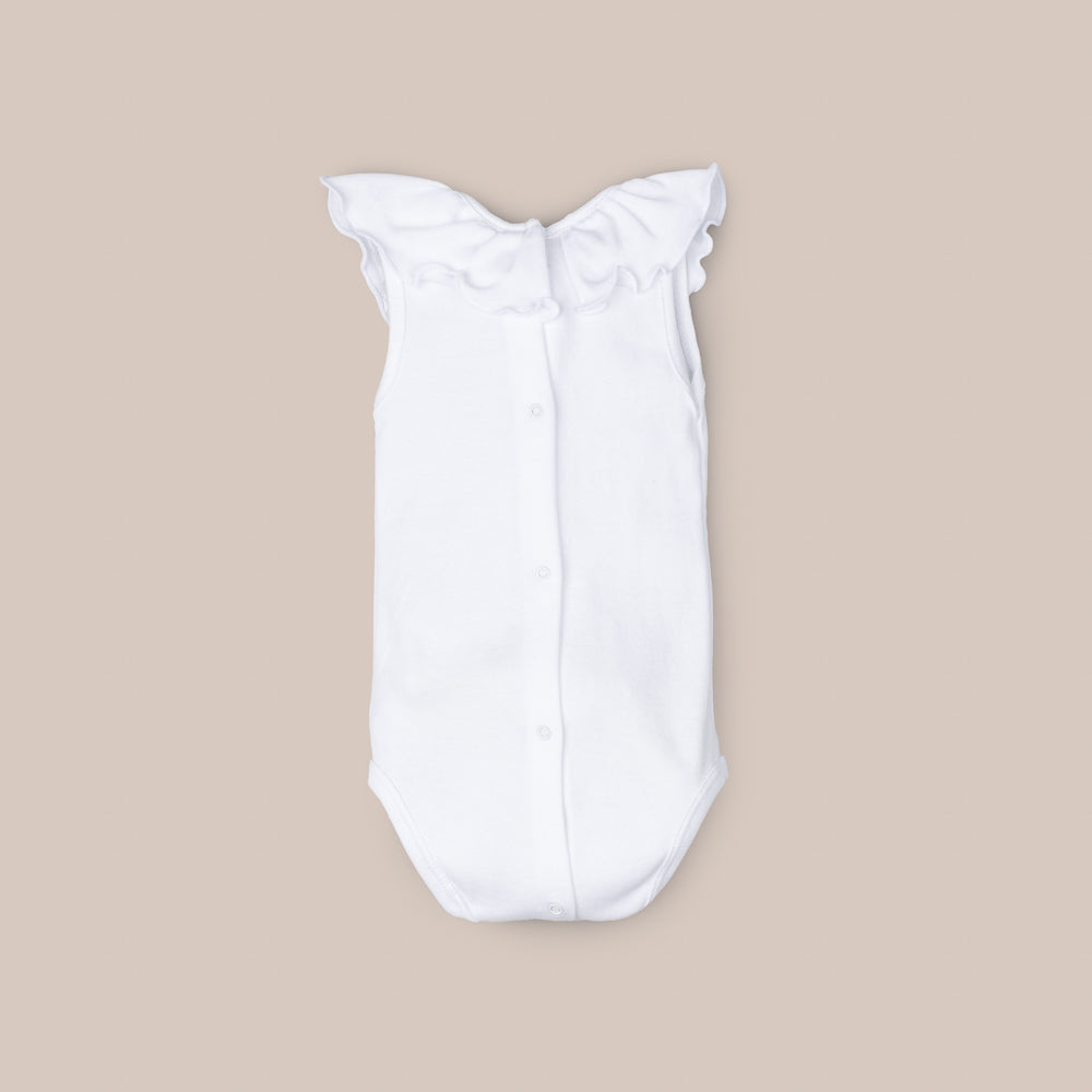 Ärmelloser Baby-Body mit Rüschen