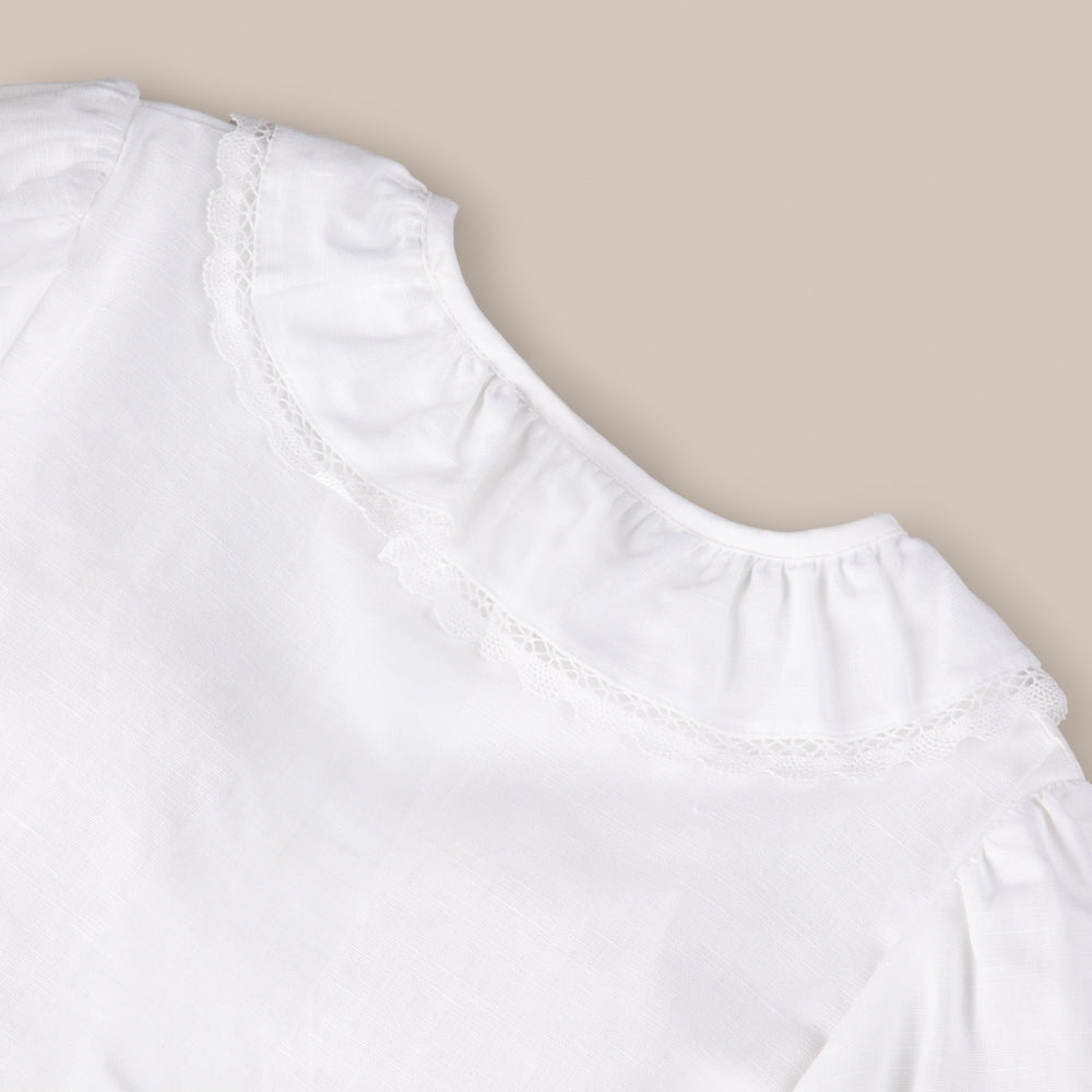 Blouse Provençale en Lin Fille