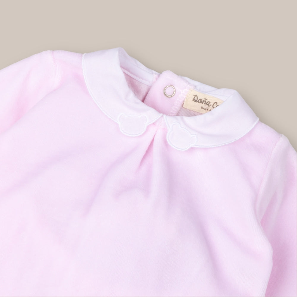 Conjunto Terciopelo Yogui  Rosa