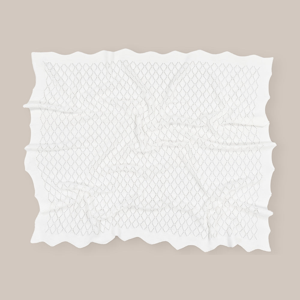 Diamond Wool Baby Shawl