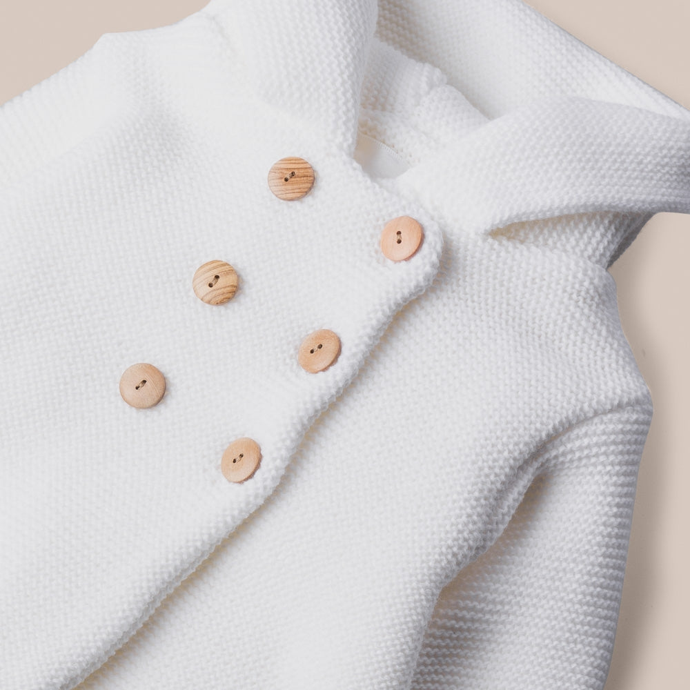 Conjunto de malha bebé com capuz Madeira