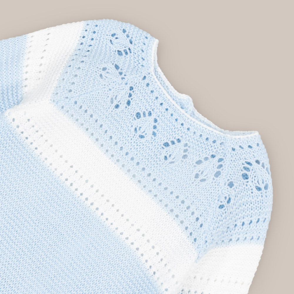 Conjunto Punto Bebé Mimo Rosa Blanco