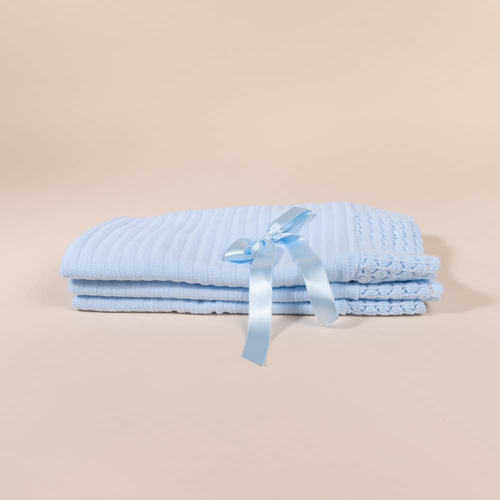 Babydecke Gerippte Wolle