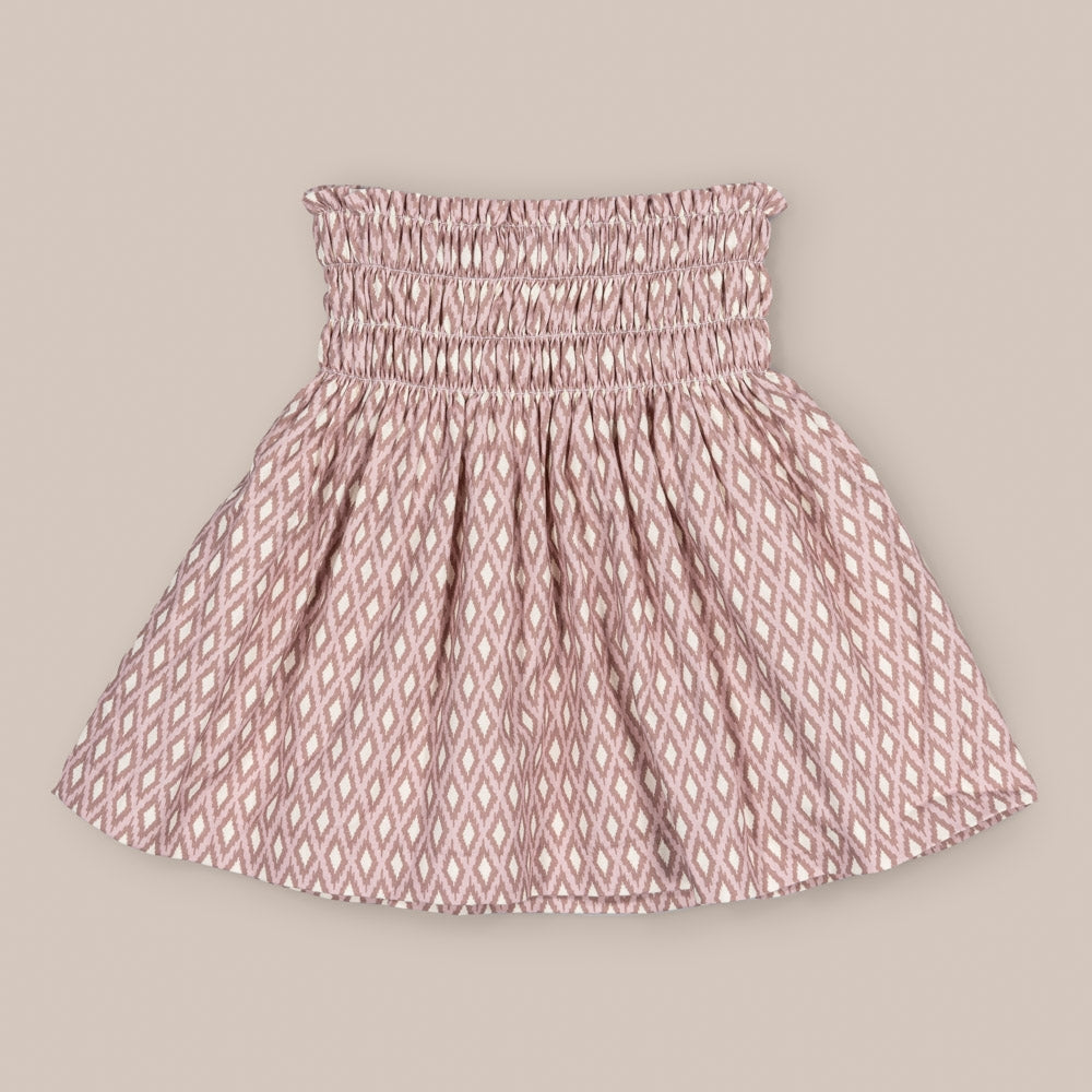 Pink Diamond Pattern Skirt for Girls