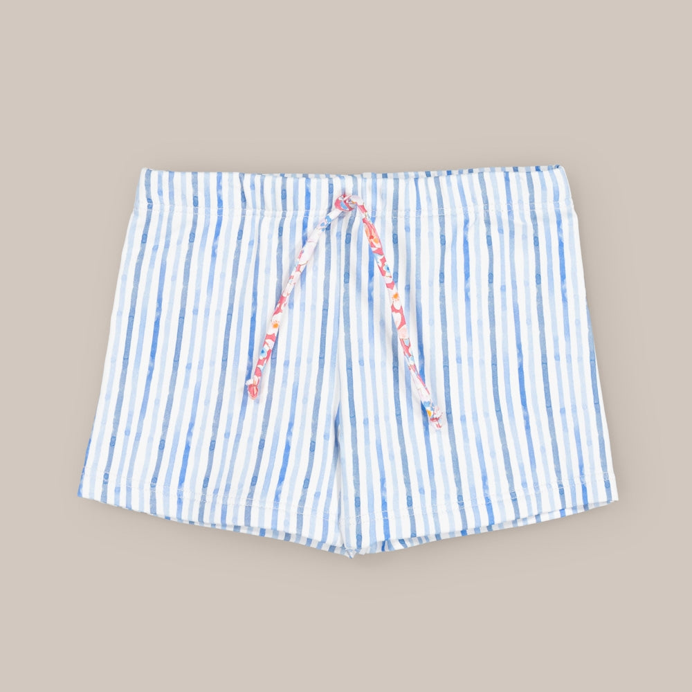Boxer de bain à rayures bleues